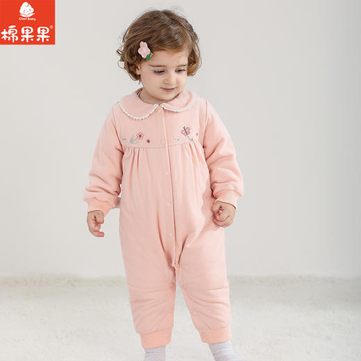 棉果果专柜同款冬季新品女童两件套夹棉连体衣M422722824603 商品图1