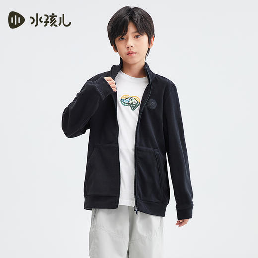水孩儿童装秋冬新款儿童可拆卸外套男童三防拼色上衣女童加绒厚风衣 商品图2