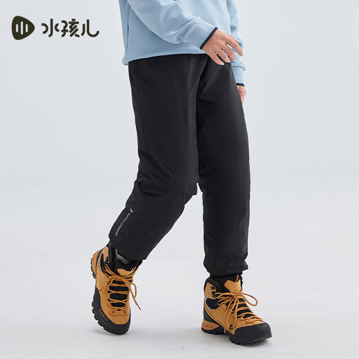 水孩儿童装24冬季新款儿童三防羽绒长裤男童简约保暖运动裤女童百搭裤子 商品图1