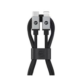 mophie 连接线 编织快充 usb c to lightning 1米 - 黑色