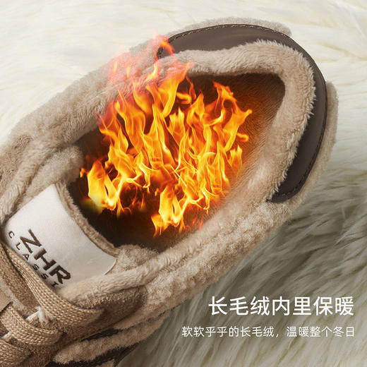 ZHR则则加绒增高棉鞋德训鞋ins百搭保暖女鞋2024冬季新款休闲鞋女 商品图2