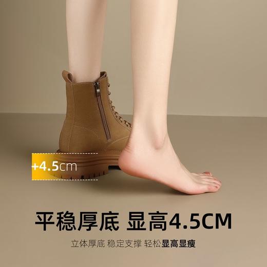 ZHR则则加绒增高马丁靴ins百搭女靴短靴2024秋冬款耐磨防滑工装靴 商品图4