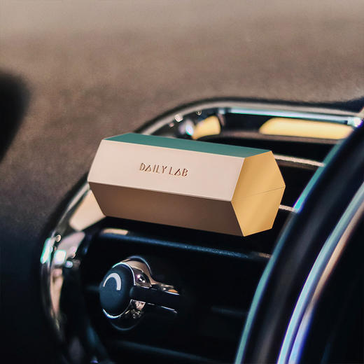 DAILY LAB 720车载香薰 轻奢固体汽车夹式出风口香水空调装饰摆件创意礼物香氛送礼 苦橙挂雪松 双只装+香片*4 商品图1