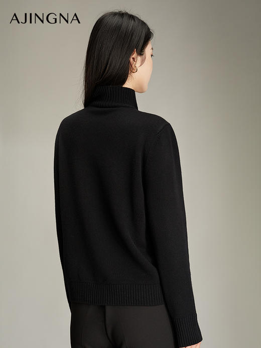 【商场同款】阿菁娜冬季新款拼接羽绒夹克A29D216056 商品图2