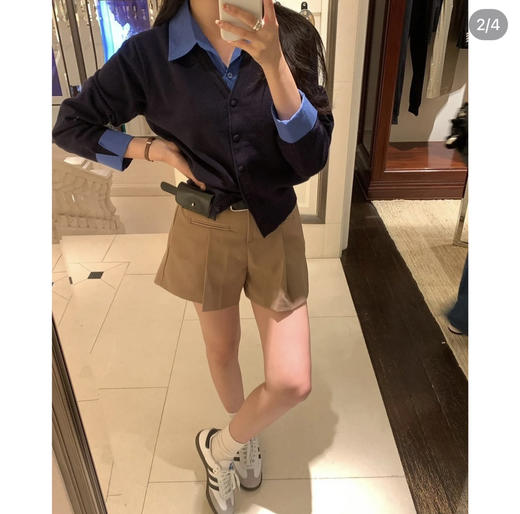 衬衫假两件包扣开衫 商品图3