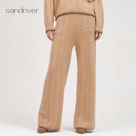 sandriver西藏羊绒宽腿女裤