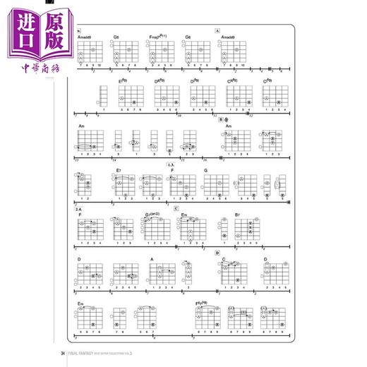 预售 【中商原版】南泽大介最终幻想指弹吉他独奏乐谱 vol.3 附六线谱 日文艺术原版 ファイナルファンタジーソロギターvol.3 商品图3