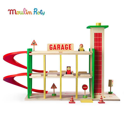 Moulin Roty 小货车 积木 益智木玩 适合3岁+ 木质益智 缤纷城市系列 法国品牌-725733 商品图13
