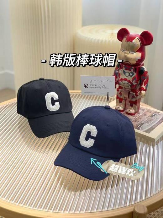 男女同款可调节C字母显脸小四季鸭舌帽 商品图0