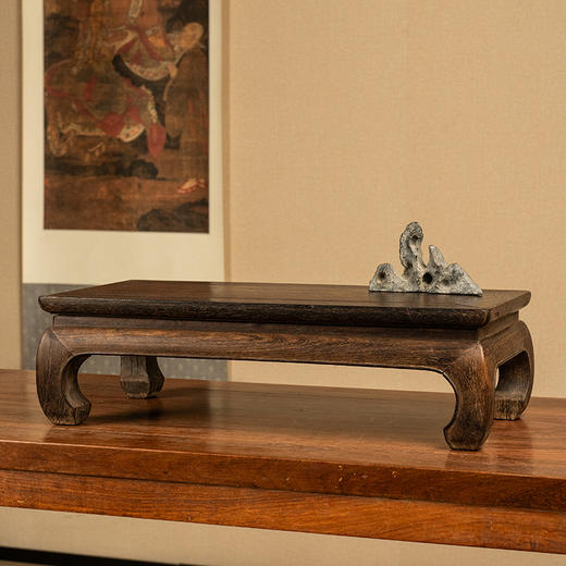 清中期 红木束腰马蹄腿脚踏 商品图4