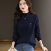 YY026-5883 秋冬半高领毛衣女打底衫2024新款时尚百搭纯色针织衫洋气内搭上衣 商品缩略图1