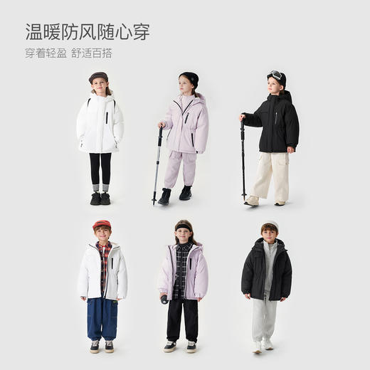 【三防】马克珍妮男女童加厚防寒中长款羽绒服2024秋冬新款241589 商品图1