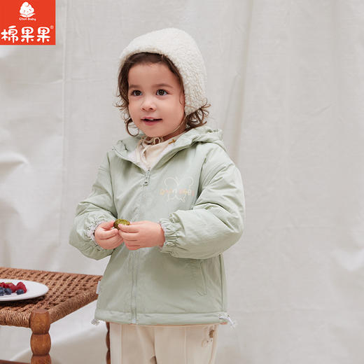 棉果果专柜同款冬季新品女童两面穿羊羔绒外套M422100424608 商品图1