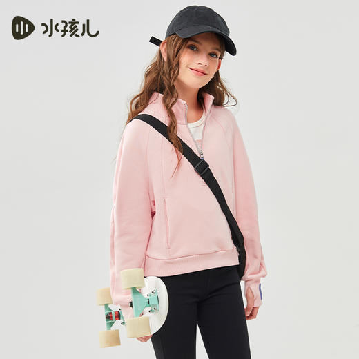 水孩儿童装春秋新款女童卫衣中大童上衣运动时尚洋气宽松百搭休闲 商品图4