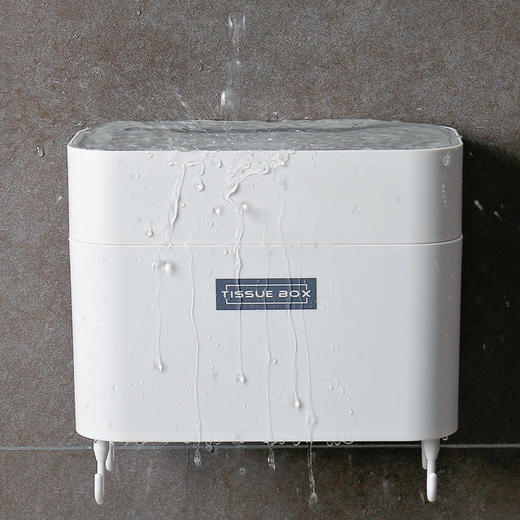 【防湿防水！置物收纳很方便】厕所免打孔纸巾盒卫生间卫生纸盒多功能防水无痕贴卫生间卷纸筒。ry 商品图1