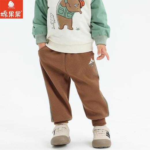 棉果果专柜同款冬季新品男童针织复合绒加绒长裤M412200424635 商品图0