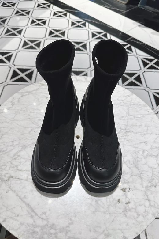 【门店同款】ENJOY冬季极简圆头拼接6寸鞋（加绒） 159749531 商品图5