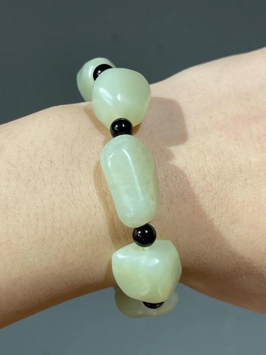 和田白玉随形珠手链，顺丰包邮 商品图2
