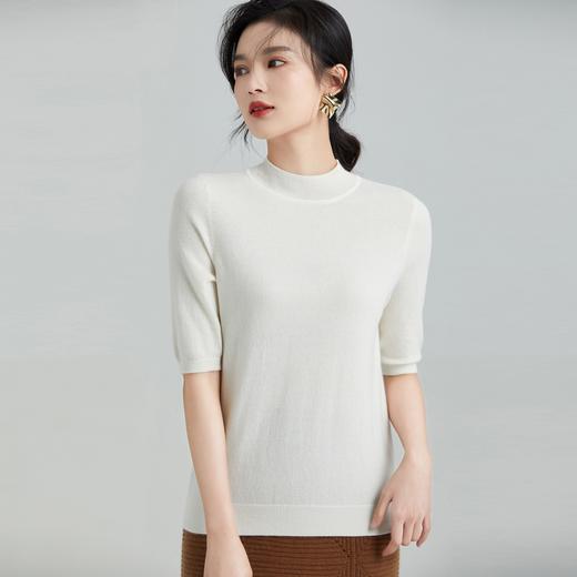 东黎 • 小山羊绒女士秋冬半高领百搭打底套头衫 21S212 商品图1