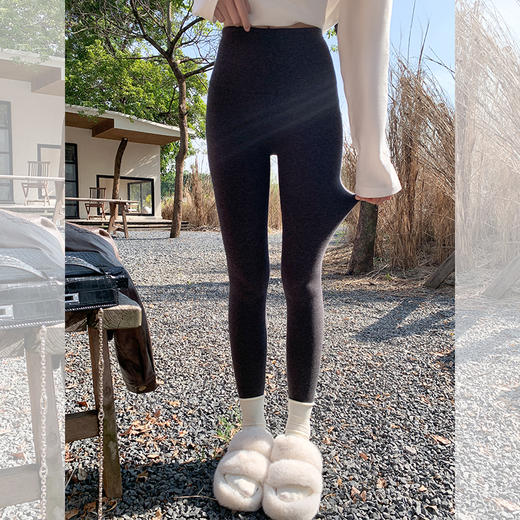 <曾小咸推荐>4色高腰显瘦加绒轻绒瑜伽打底裤 商品图2