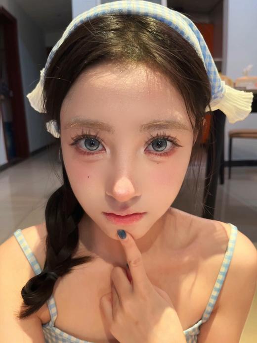 fafacon半年抛 焦糖雀斑/天赋泪珠/丁达尔蓝 14.2mm 棕 灰 蓝 商品图3