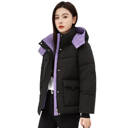 秋冬新款羽绒棉衣女外套 连帽面包服百搭 韩版宽松短款时尚棉服 商品图4