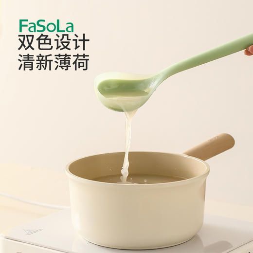 FaSoLa硅胶锅铲家用不粘锅专用炒菜铲耐高温厨具套装果冻硅胶汤勺 商品图7