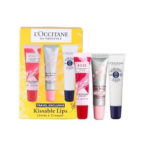 【香港直邮】L'OCCITANE/欧舒丹 润唇膏三件套（玫瑰+樱花+乳木果）