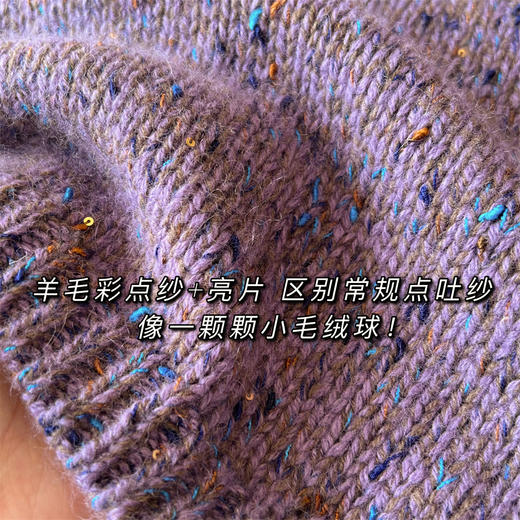 2024莫奈彩点花纱软糯重工毛衣！羊绒羊毛浣熊绒亮片针织衫加厚毛衣！ 商品图3