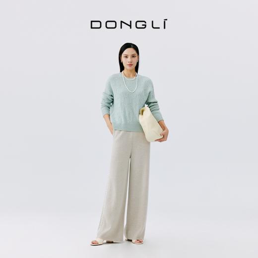 东黎 • 山羊绒女士秋冬百搭绞花圆领套衫 4506 商品图4