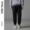 PINLI品立秋季新款宽松束脚九分裤男士潮牌个性黑色休闲裤子B243117051 商品缩略图2