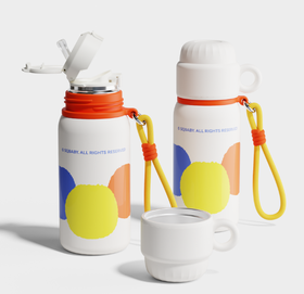 善趣保温水壶（活力橙）双盖双饮500ml