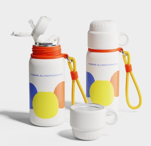 善趣保温水壶（活力橙）双盖双饮500ml 商品图0