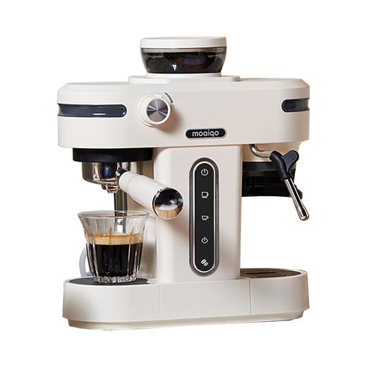 MOAIQO 摩巧咖啡机家用意式半自动研磨一体机萃取商用小型办公室浓缩奶泡防飞粉小天秤K1 PLUS 【全新升级】58mm家商用萃取/多维精磨 商品图0