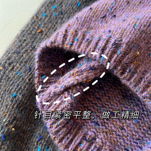 2024莫奈彩点花纱软糯重工毛衣！羊绒羊毛浣熊绒亮片针织衫加厚毛衣！ 商品图4