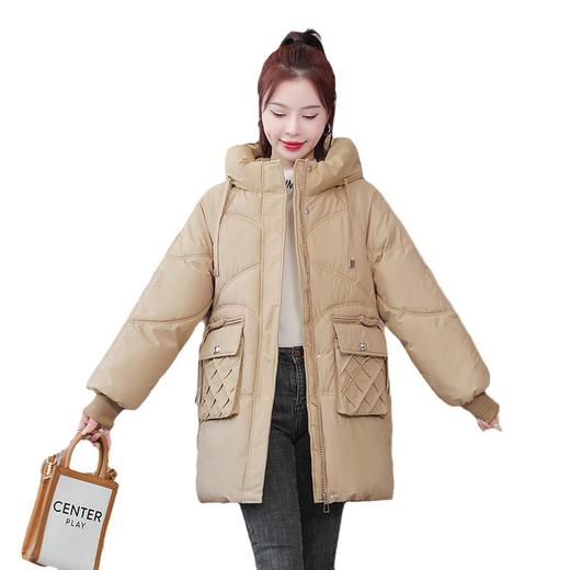冬季外套中长款厚棉袄 新款潮连帽女装棉衣时尚外套女棉服 商品图4