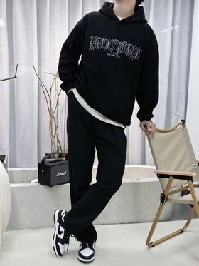 男士松紧腰加绒防风保暖休闲裤百搭长裤