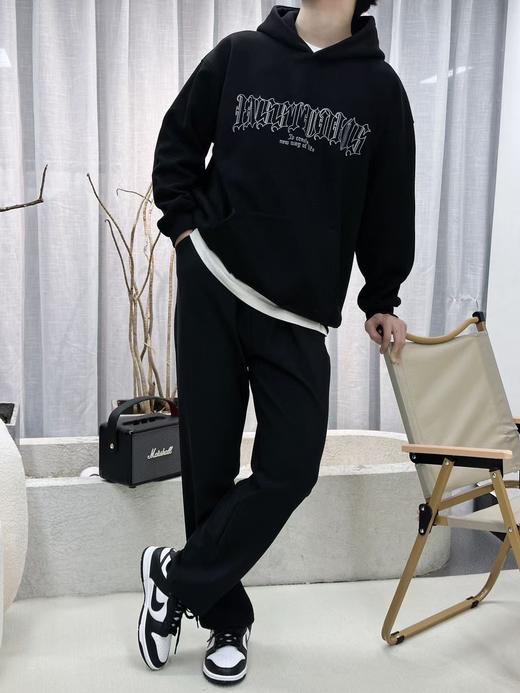 男士松紧腰加绒防风保暖休闲裤百搭长裤 商品图0