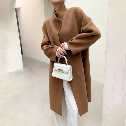 【清河羊毛羊绒专场】鹿展502 女士羊绒大衣 10%山羊绒 90%羊毛 商品图4