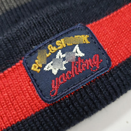 鲨鱼 条纹拼色 刺绣小方标 针织帽/毛线帽/滑雪帽 PSS170 商品图2