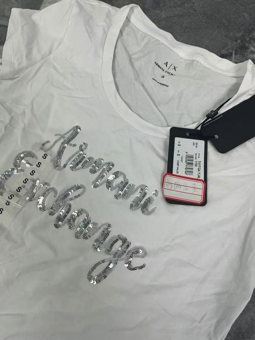 瑕疵Armani Exchange/阿玛尼AX女士夏季新款靓字LOGO休闲T恤 商品图2