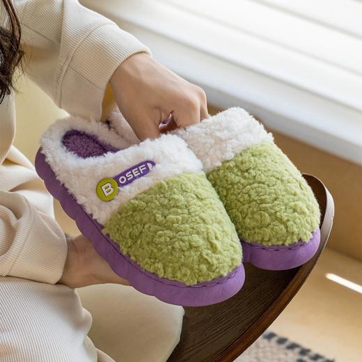 「24新款！升级柔软」防滑棉拖鞋女秋冬季2024新款家居保暖月子鞋厚底室内家用毛毛拖鞋 商品图3