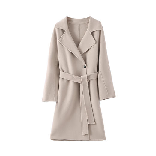 【清河羊毛羊绒专场】鹿展503 女士羊绒大衣 10%山羊绒 90%羊毛 商品图6