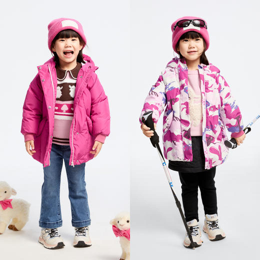 【御寒-5~5℃】女童萌趣中长款羽绒外套冬季新款安奈儿童装实体店同款XG445754 商品图3