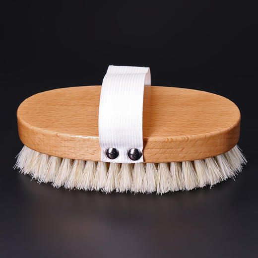 带绳椭圆马毛刷原木鞋刷子清洁软毛刷 商品图4