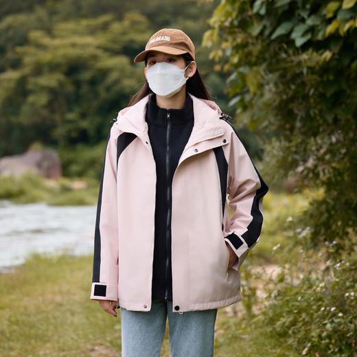 幸运鹿冬季拼色时尚加厚保暖三合一登山外套 商品图3