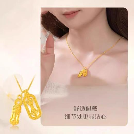 足金貔貅挂件网红韦雪同款可搭配佩戴店内有金刚杵售卖（配银链） 商品图8