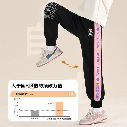 女童加绒加厚运动裤冬季卫裤女孩裤子秋冬款休闲裤女大童棉裤冬装 商品图2