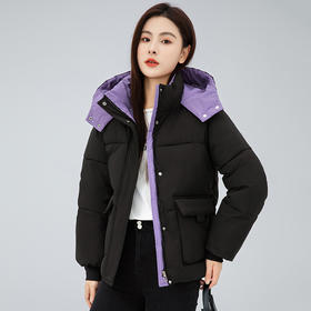 秋冬新款羽绒棉衣女外套 连帽面包服百搭 韩版宽松短款时尚棉服