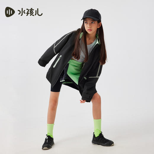 水孩儿童装2024秋冬新款儿童三防外套男童时尚加绒厚风衣女童上衣 商品图5